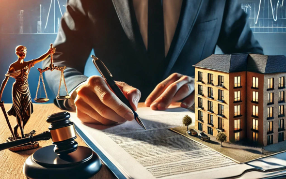 Abogado ofreciendo asistencia legal a una comunidad de propietarios